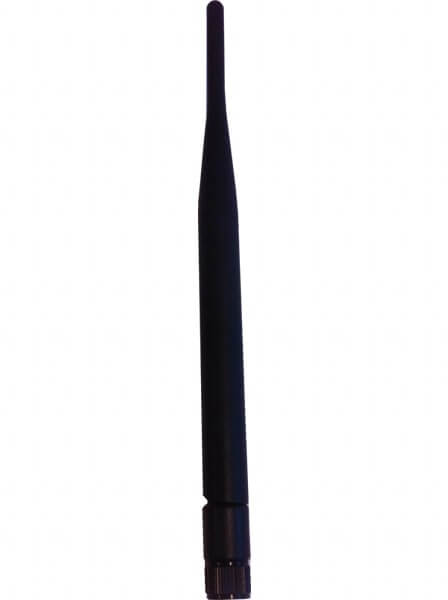 Svart SMA 5dBi rubber duck antenn på 2.4 GHz bandet