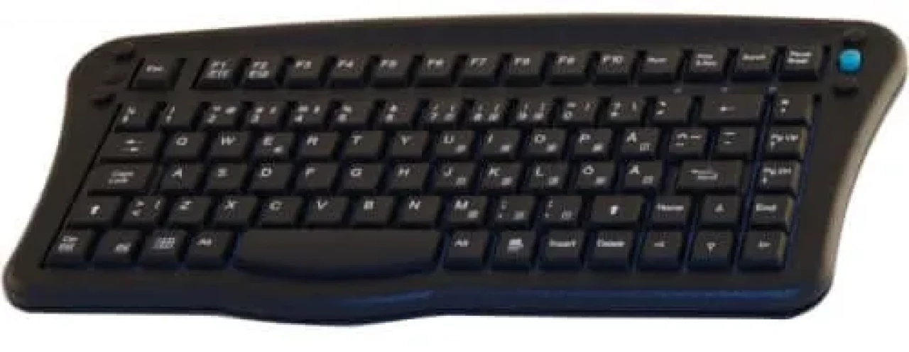 Ruggat IP65 klassat tangentbord med 83 knappar och trackball