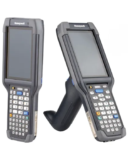 Två honeywell Dolphin CK65, en med pistolgrepp, en utan.