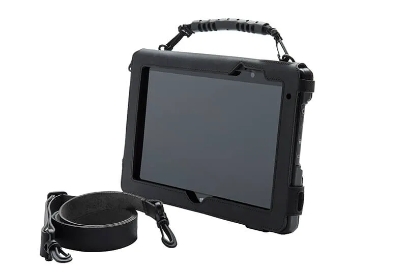 Aegex 10 tablet med stöttålig ram, handtag och rem